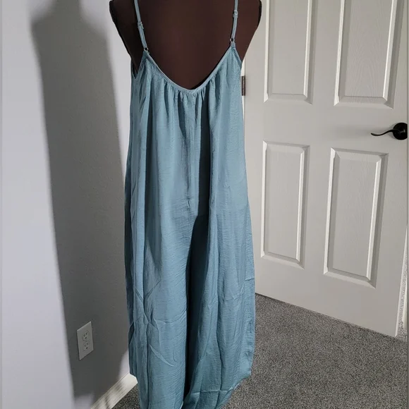 NWT! Hem & Thread Teal Jumpsuit - Picture 6 of 8